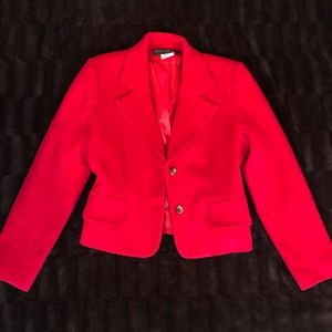 Harve Bernard Red wool blend blazer. 8P